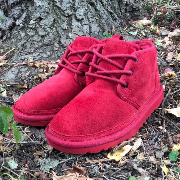 UGG Red Neumel Ankle Boots Size 6 - Picture 6 of 9